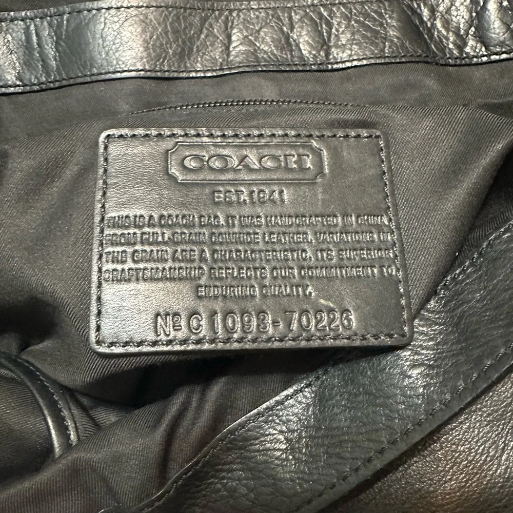 Coach Black Leather Messenger Bag 70226